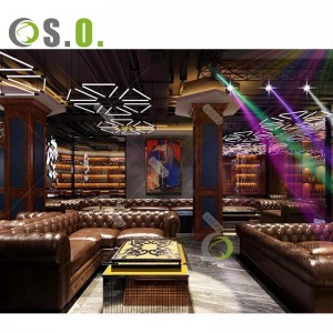 Fancy nightclub counter bar furniture sets lounge furniture for bar night club 3D interior design