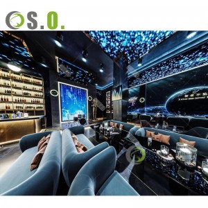 Commercial furniture customize color KTV restaurant corner l shaped sofa designs booths seating furniture night club sofa