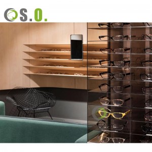 Glasses display ideas store furniture showcase shelf optical display stand