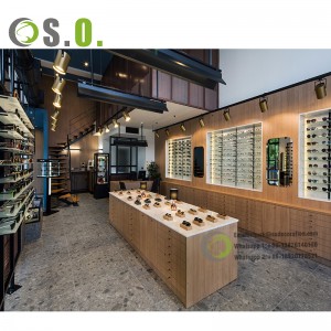 Žhavý výprodej brýlí vitrína Optické displeje Černé sluneční brýle Vitrína pro design interiéru obchodu s optikou