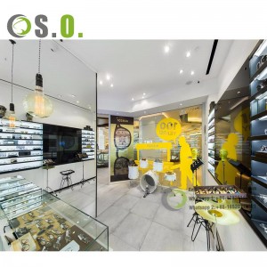 Customized Optical Shop Interior Design Eyewear Retail Display Stand Optical Display Cabinets