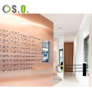 Fashion Frame Display Optical Shop Interior Design Custom Wooden Sunglasses Display Optical Store Display Furniture