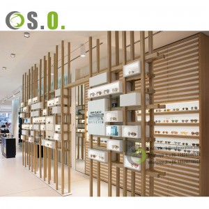 Optical Shop Interior Design Decoration glasses display showcase