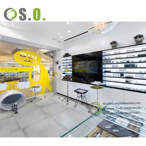 High end optical store shop fitting furniture display cabinet for optical store fixtures