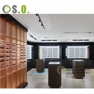 Eyewear Store Interior Design wall mounting sunglasses display rack