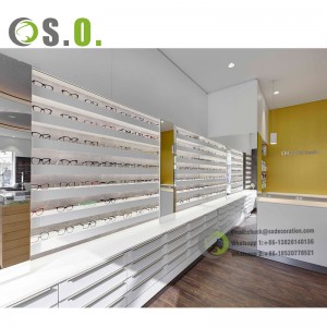 Custom Modern Optical Shop Furniture Production Eyewear Cabinet Shop Retail Display Stand Counter Sunglasses