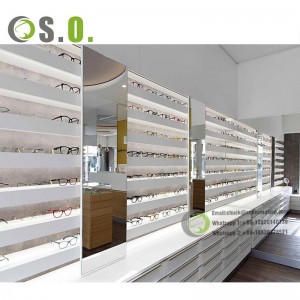 Wall Optical Display Cabinet Sunglasses Display Rack for Glasses Store