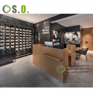 Modern glasses showroom design optical showcase for retail display