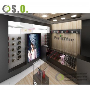 Custom Made Perfume Showcase Display Store Design Luxury Wood Decoration Perfume Shop Shelves Furniture