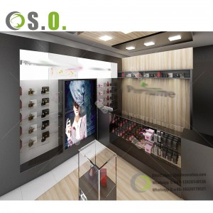 Custom perfume display shelf perfume store display showcase