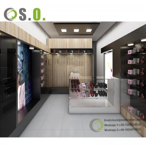 advanced perfume boutique multi-functional glass display cabinet shopping mall customization
