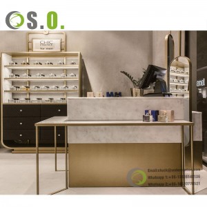 Perfume display counter makeup display cabinets middle shop perfume display retail store furniture