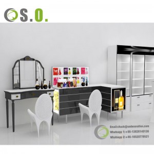 Modern Cosmetic Display Case Led Display Shelves Counter