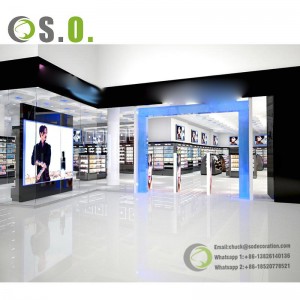 Popular Customized Luxury Beauty Salon Showcase Perfume Cosmetic Store Display Cabinet Perfume Shop Interior Design