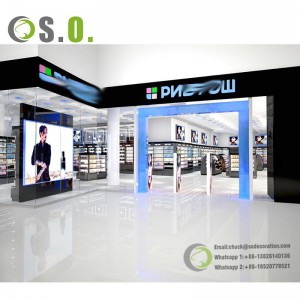 Whole Store Design Display Stands Perfume Cosmetic Shop Interior Design