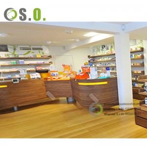 Raft i ri Mjekësor Dyqan me pakicë Dyqani i Dizajnit të Brendshëm Dispanseri Kabineti i farmacisë me Sirtarë Mobilje farmacie