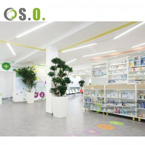 OEM Drugstore Interior Design Retail Wooden Pharmacy Shop Counter Design Medical Store Furniture