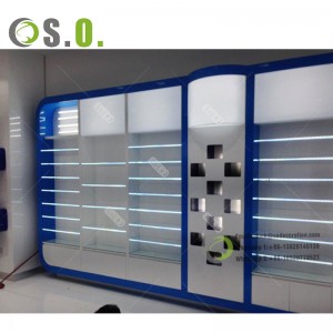 Shero Retail Pharmacy Showcase Shelf Medical Shop Decoration Design Wood Display for Medical Store