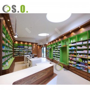 Wholesale High Quality display shelves store shelves for Pharmacy Shelves for Pharmacy Shop Interior Design