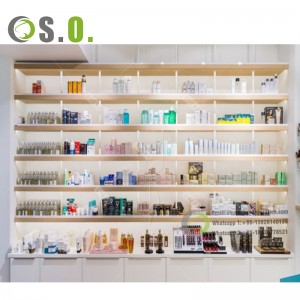 Custom Retail Pharmacy Shop Fitting Pharmacy Display Rack Shelves For Pharmacy