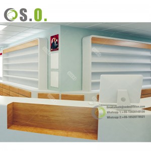 2024 Apothekenmöbel-Design aus Holz, Kassentheke und einzigartiges Apothekenregal zu verkaufen