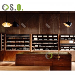 Pharmacy Shop Interior Design Wooden Pharmacy Display Stands