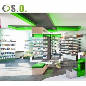 SHERO Didmeninė mažmeninė medicinos parduotuvės interjero dizainas mediniai vaistinės vitrininiai baldai