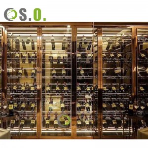 High quality wine display cabinet customized cabinet with wine rack commercial wine cabinets