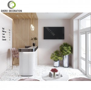 Luxury Beauty Salon Design Nail Salon Table Customized Barber Shop Mirror Station For Sale