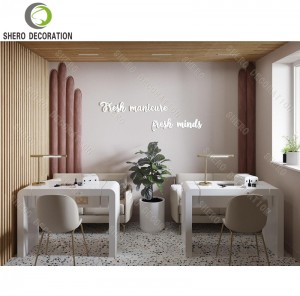 Luxury Beauty Salon Design Nail Salon Table Customized Barber Shop Mirror Station For Sale