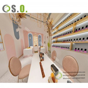 Beauty Salon Interior Design Nail Salon Decoration Ideas Customized Beauty Shop Furniture Manicure and Pedicure