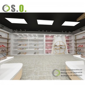 Luxury Boutique Store Shoe Rack Display Furniture Ideas Women Shoe Shop Fitting Display Equipment For Shoes