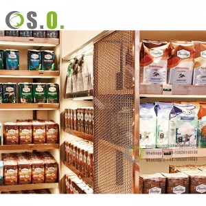 Metallic customized supermarket gondola shelves retail store display rack design
