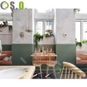 Hot Retail Custom Cafe Store Fixtures Trendy Wooden Cafe Shop Furniture Design Modern Coffee Shop Decoration