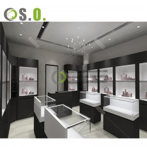 Moderne smykkebutik Interiørdesign Smykkebutik Dekorer glasur Vitrineskab Vitrineskab til smykkeudstilling