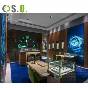 Custom Showroom Decoration Jewellery Shop Interior Design Ideas Watch Counter Cabinet Jewelry Display Showcase