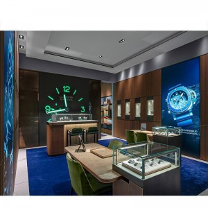 Custom Showroom Decoration Jewellery Shop Interior Design Ideas Watch Counter Cabinet Jewelry Display Showcase