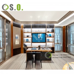 Brand Watches Shop Interior Design Showcase High-end Jewelry Shop Display Counter Customize Watches Showcase Supply