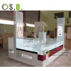 Custom made rotating watch display showcase cabinet jewelry retail shop display counter