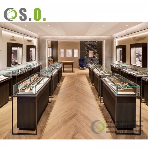 Modern Jewellery Showroom Counter Stainless Steel Floor Standing Jewelry Cabinet Jewelry Store Furniture Jewelry Showcase