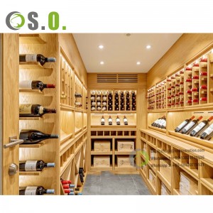 Factory sale wall mounted wine cabinet wine display rack liquor display showcase