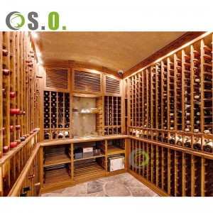 Customized Wine Rack Wall Mounted Beer Shop Store Shelving Wooden Wine Display Showcase For Liquor Decoration Store