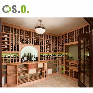 Vitrina dekorative e kabinetit të ruajtjes së verës në bar shtëpiak për mbajtëse vere me cilësi të lartë