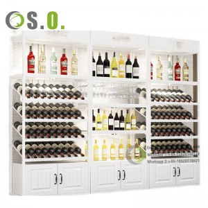 Stylish Wood Wine Display Shelf wine cellar shelf wine storage cabinet display glass