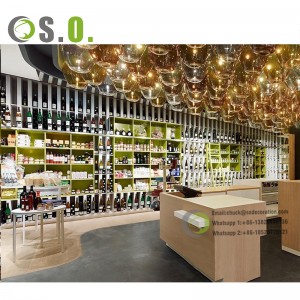 Spritbutik Designbutik Visa inredning för vinaffärsmöbler