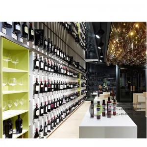 Décoration intérieure d'affichage de magasin de conception de magasin d'alcool pour la conception de meubles de magasin de vin