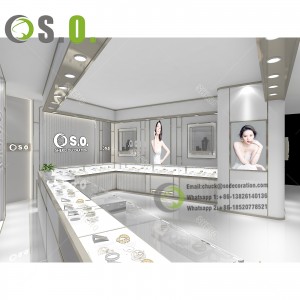 Luxury Jewelry Cabinet Jewelry Kiosk Mall Jewelry Display  Showcase Design