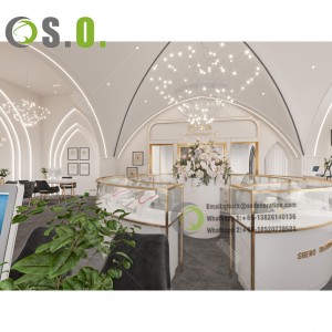 Modern Jewelry Shop Showcase Cabinet Mall Kiosks Luxury Decorative Kiosk Design