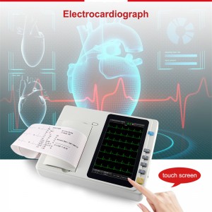 Peiriant ECG cludadwy electrocardiograff SM-601 6 sianel