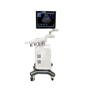 Sistema de diagnóstico por ultrasonido Doppler, máquina de ultrasonido con carrito médico LCD de alta resolución
